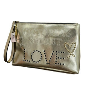 Victoria's Secret Love Perforated Wristlet Clutch NWT